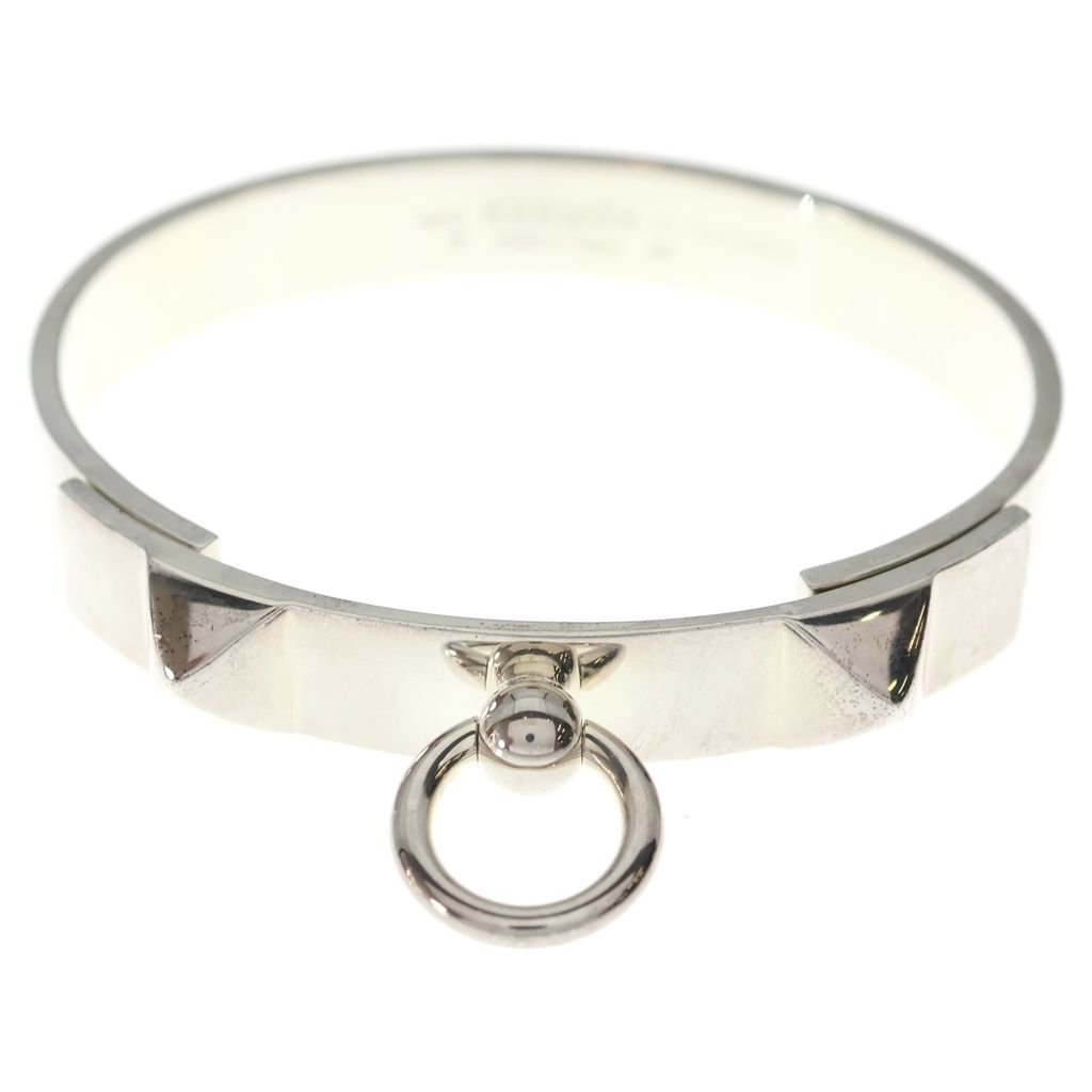 Hermes Collier de Chien Bracelet Bangle Silver — view 4
