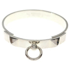 Hermes Collier de Chien Bracelet Bangle Silver — view 4