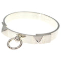 Hermes Collier de Chien Bracelet Bangle Silver