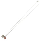 Tiffany & Co Return to Double Heart Pendant Chain Silver Pink — view 2