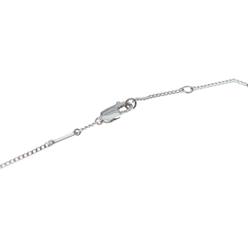 Celine Triomphe Rhinestone Pendant Chain Silver — view 4