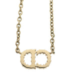 Dior CD Logo Rhinestone Pendant Chain Gold — view 5