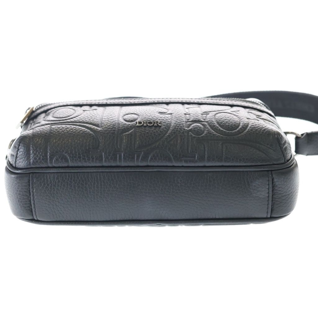 Dior Rider 2.0 Zip Messenger Bag Gravity Leather & Grained Black — view 4