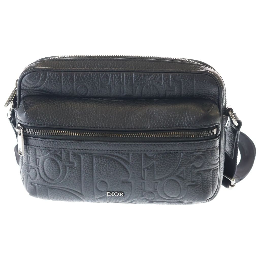 Dior Rider 2.0 Zip Messenger Bag Gravity Leather & Grained Black