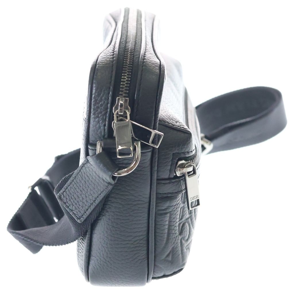 Dior Rider 2.0 Zip Messenger Bag Gravity Leather & Grained Black — view 3