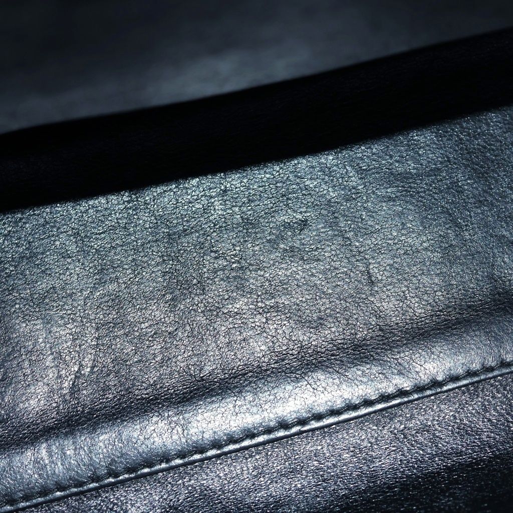 Chanel Quilted Top Handle 30 Caviar Leather Silver Turnlock Handbag Black — view 5