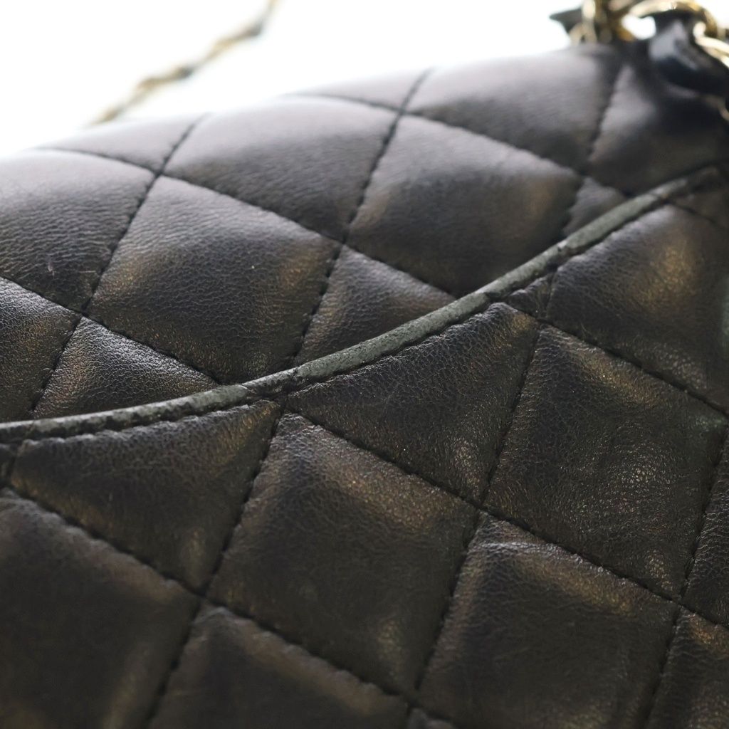 Chanel Mini Quilted 20 Lambskin Gold Turnlock Single Flap Chain Shoulder — view 7