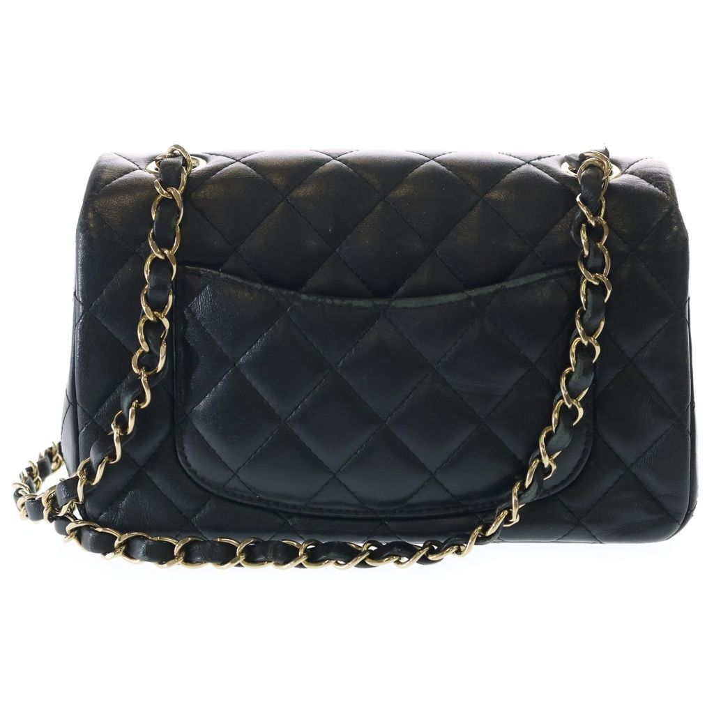 Chanel Mini Quilted 20 Lambskin Gold Turnlock Single Flap Chain Shoulder — view 2