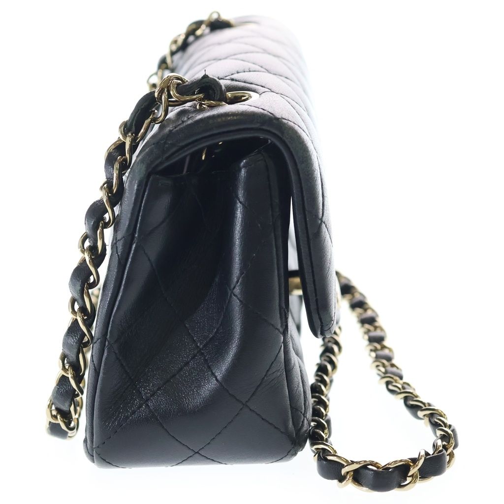 Chanel Mini Quilted 20 Lambskin Gold Turnlock Single Flap Chain Shoulder — view 3