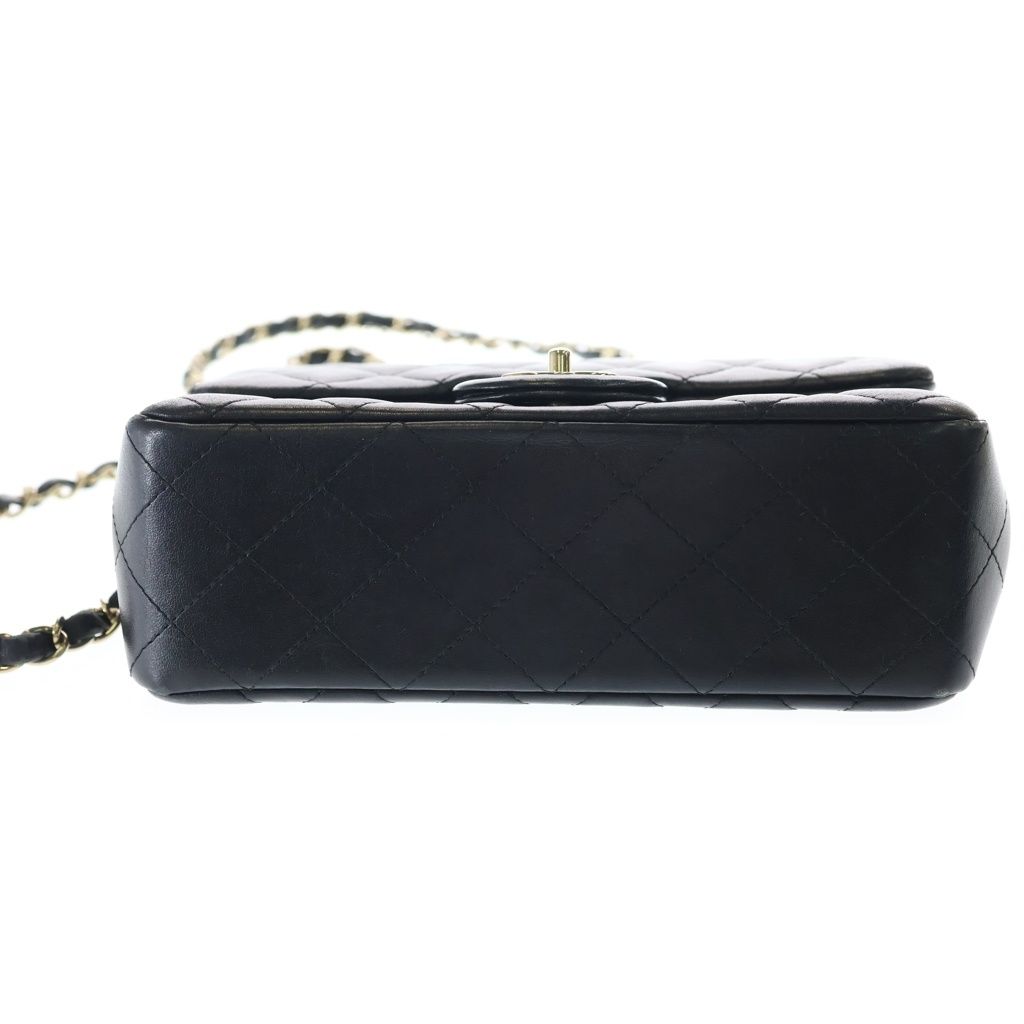 Chanel Mini Quilted 20 Lambskin Gold Turnlock Single Flap Chain Shoulder — view 4