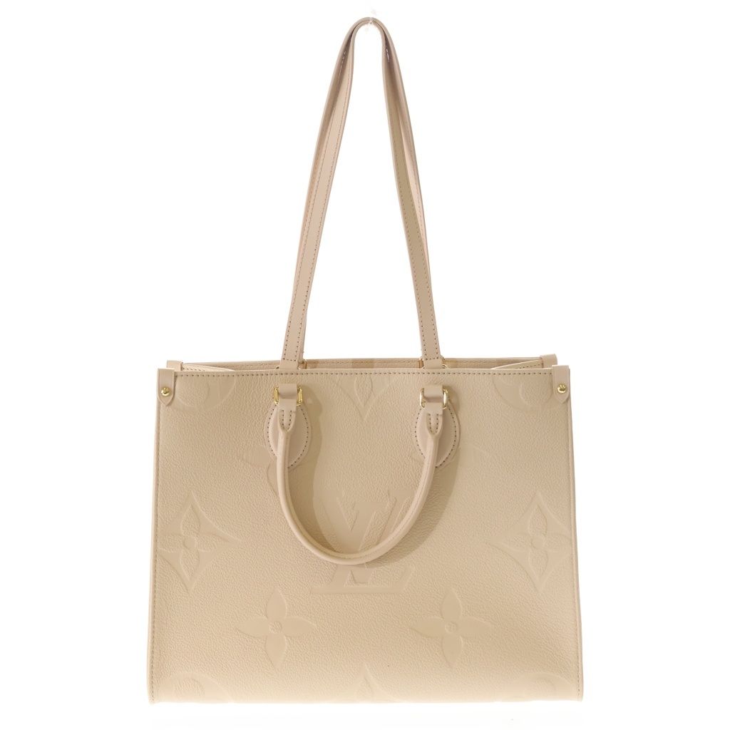 Louis Vuitton Monogram Empreinte On The Go Leather 2-Way Handbag Beige Cream