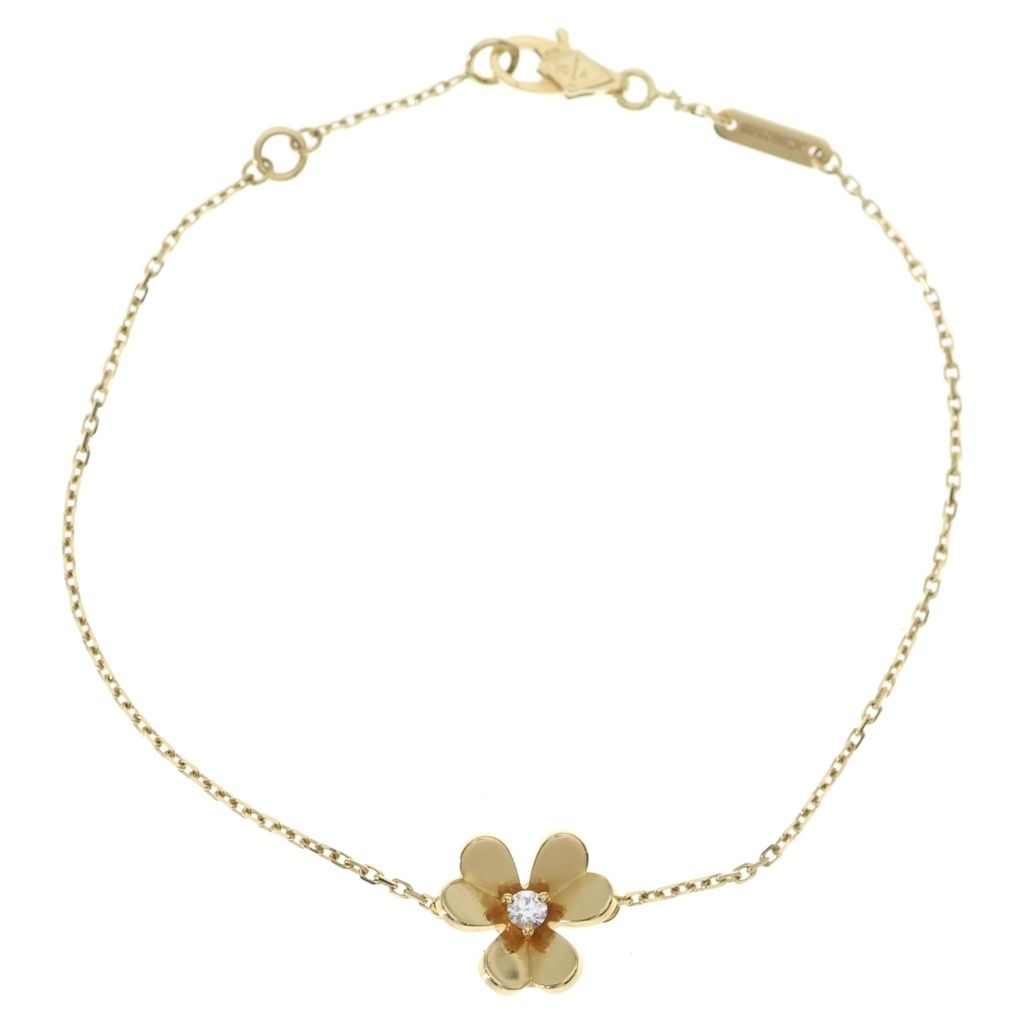 Van Cleef & Arpels Frivole Mini Diamond 18k Yellow Gold Bracelet