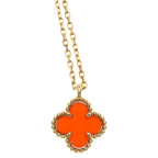 Van Cleef & Arpels Sweet Alhambra Canelian 18k Pink Gold Necklace — view 3