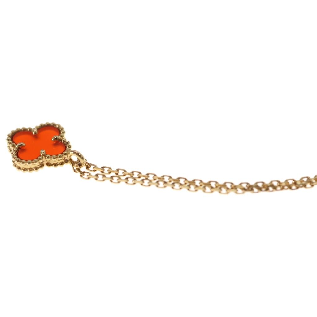 Van Cleef & Arpels Sweet Alhambra Canelian 18k Pink Gold Necklace — view 5