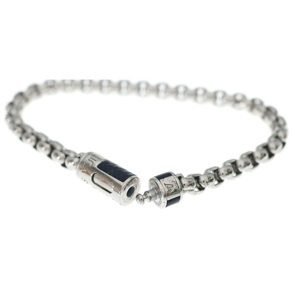 Louis Vuitton Monogram Eclipse Bracelet Chain Silver — view 5