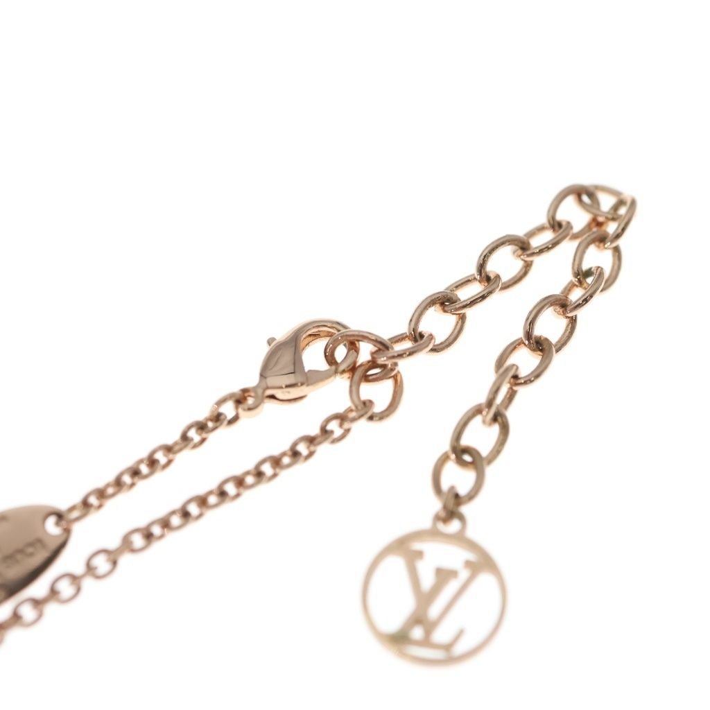 Louis Vuitton LV Iconic Logo Rhinestone Pendant Chain Pink Gold — view 4