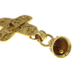 Chanel CC Logo Bell Cross Motif Brooch Gold — view 5