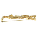 Saint Laurent Paris Cassandra Brooch Gold — view 3