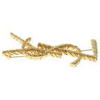Saint Laurent Paris Cassandra Brooch Gold — view 4