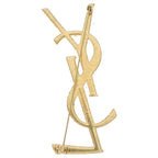 Saint Laurent Paris Cassandra Brooch Gold — view 2
