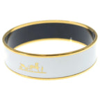 Hermes Enamel GM Bracelet Bangle White — view 3