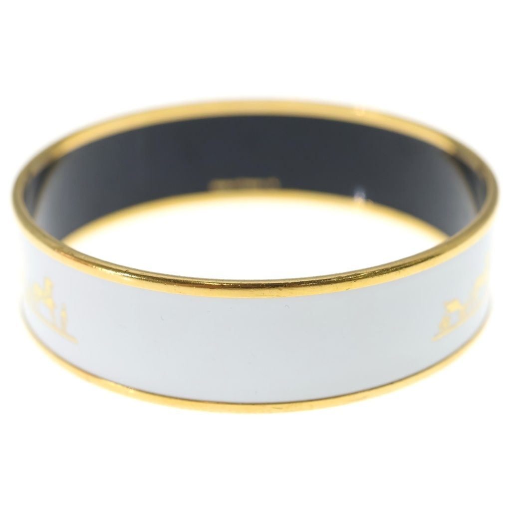 Hermes Enamel GM Bracelet Bangle White — view 2