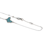 Van Cleef & Arpels Sweet Alhambra Papillon Turquoise 18k White Gold Bracelet — view 5