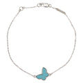 Van Cleef & Arpels Sweet Alhambra Papillon Turquoise 18k White Gold Bracelet