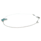 Van Cleef & Arpels Sweet Alhambra Papillon Turquoise 18k White Gold Bracelet — view 4