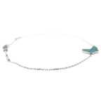Van Cleef & Arpels Sweet Alhambra Papillon Turquoise 18k White Gold Bracelet — view 3