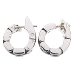 Chanel Ultra 18k White Gold 750 Black Ceramic Diamond Hoop Earrings — view 3