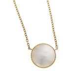 Dior Rose Des Vents Pearl Diamond Medallion 18k Yellow Gold Necklace — view 5
