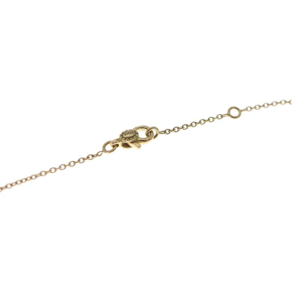 Dior Rose Des Vents Pearl Diamond Medallion 18k Yellow Gold Necklace — view 4