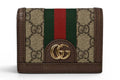 Gucci Mini Wallet Bifold Folding GG Brown Beige Ophidia Supreme