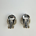 Dior CD Logo Rope Motif Earrings Plated Silver Vintage — view 3