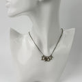 Dior Logo Charm Necklace Plated Silver Vintage