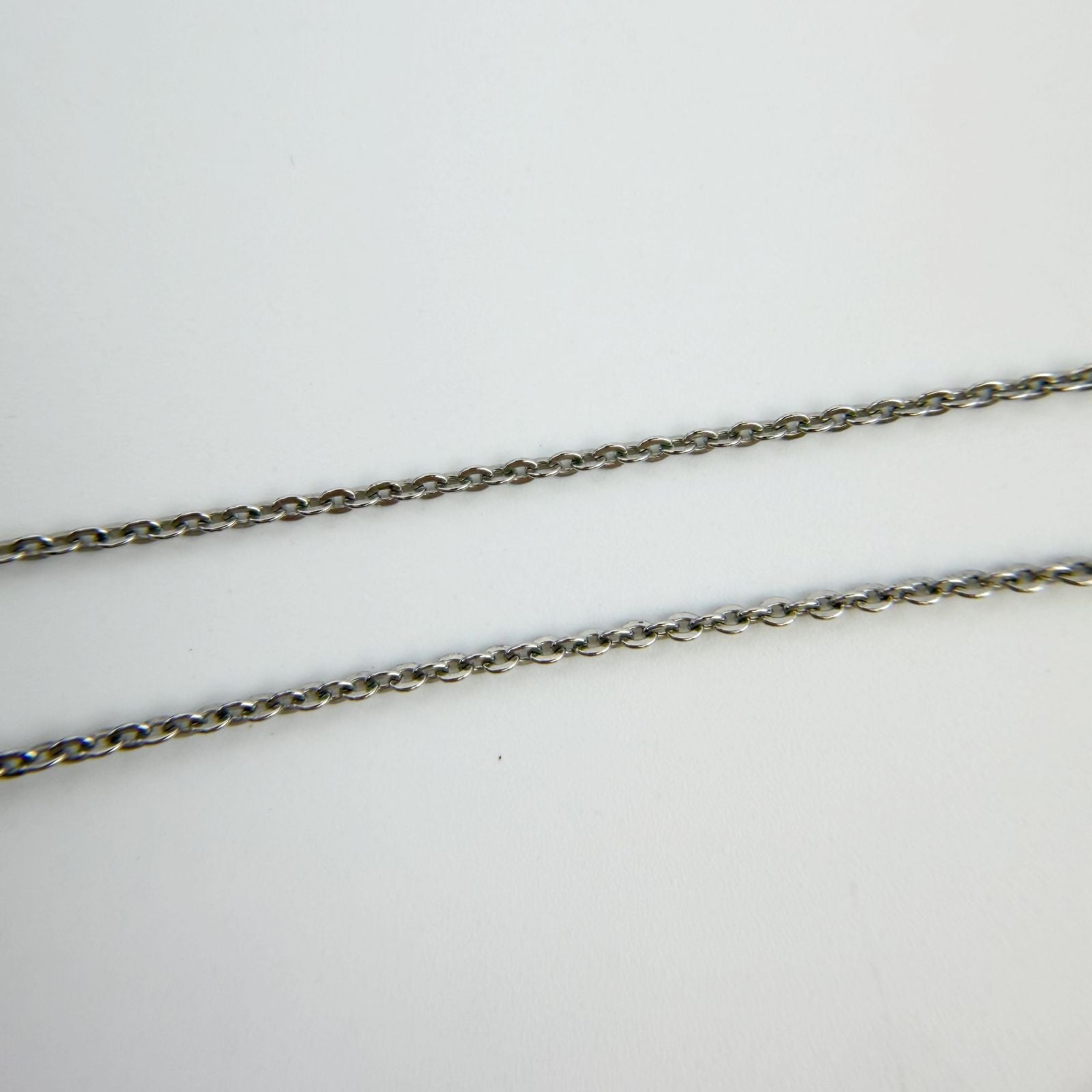 Dior Logo Charm Necklace Plated Silver Vintage — view 7