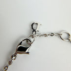 Dior Logo Charm Necklace Plated Silver Vintage — view 4