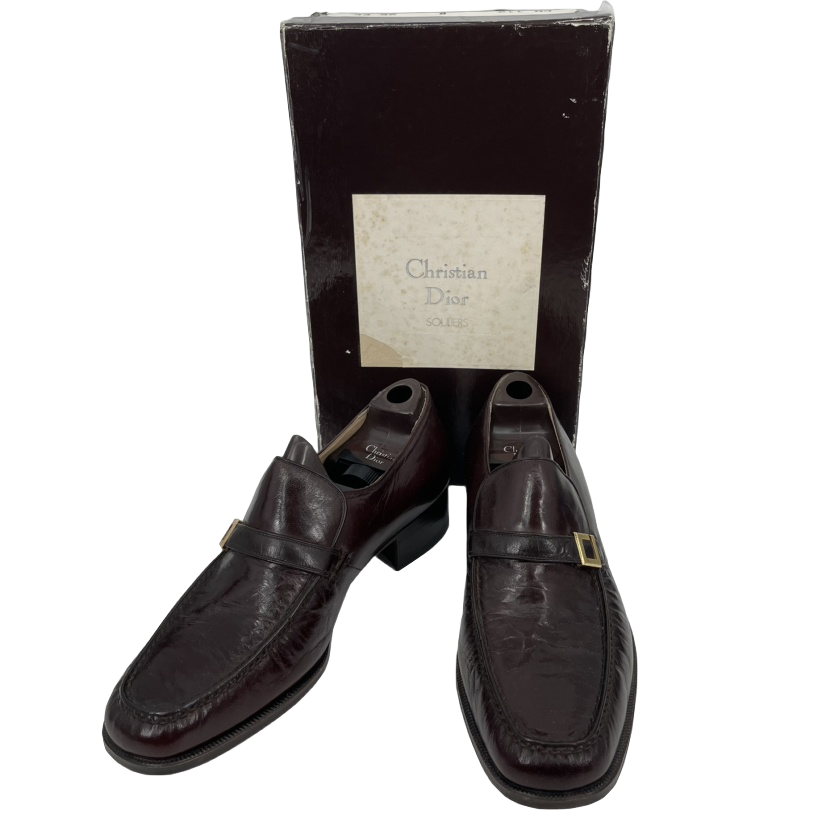 Dior Loafers Business Shoes Leather Belt Strap