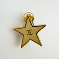 Chanel CC Logo Star Motif Single Earrings Plated Gold Vintage