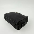 Prada Tessuto Nylon Triangle Logo Pouch Black Vintage — view 8