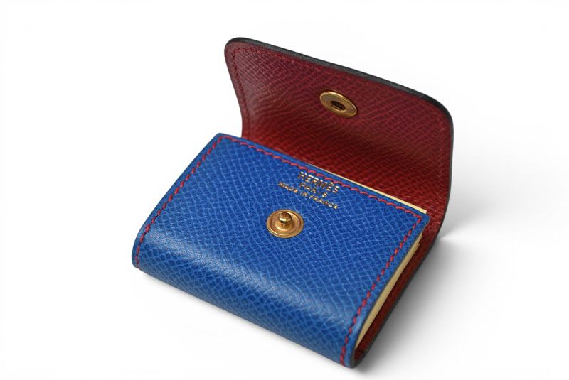 Hermes Post It Case Sticky Note Alajif Courchevel Blue Vintage Shoulder — view 6