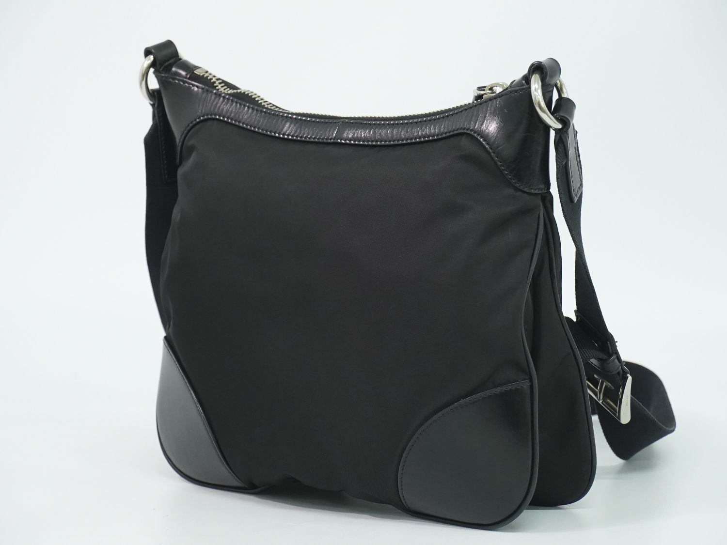 Prada Nylon Shoulder Bag Pochette Black — view 2