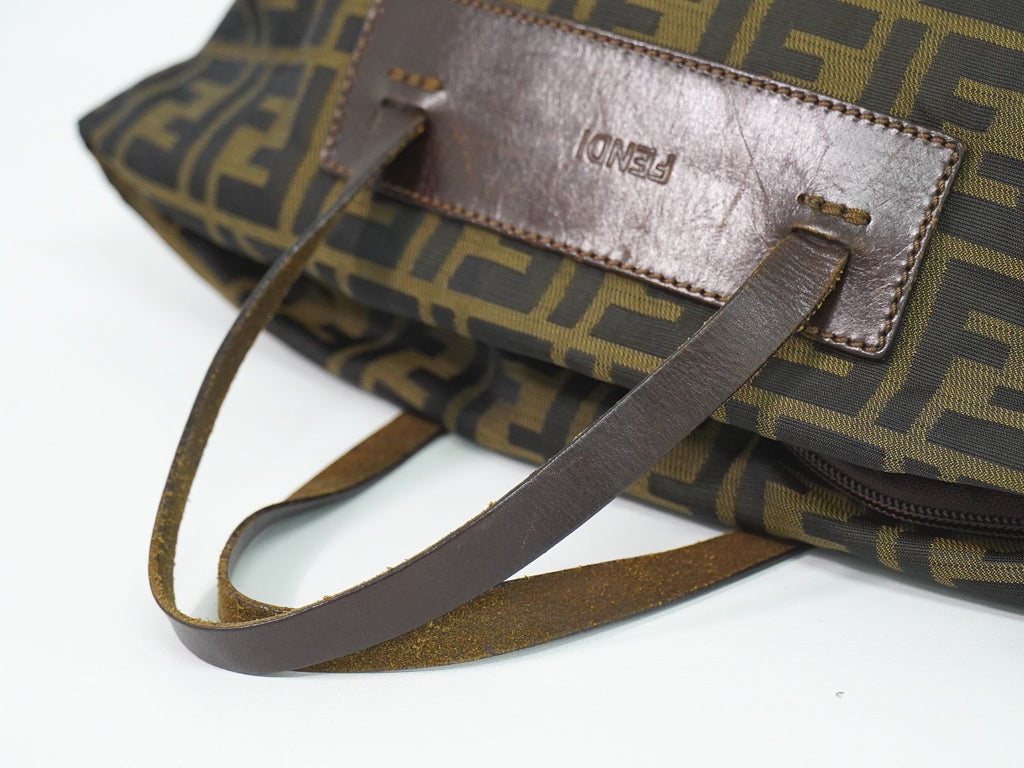 Fendi Zucca Tote Canvas Brown — view 4
