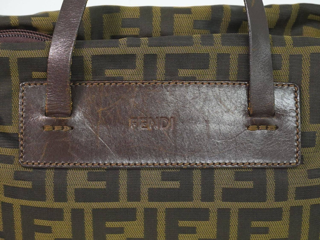 Fendi Zucca Tote Canvas Brown — view 7