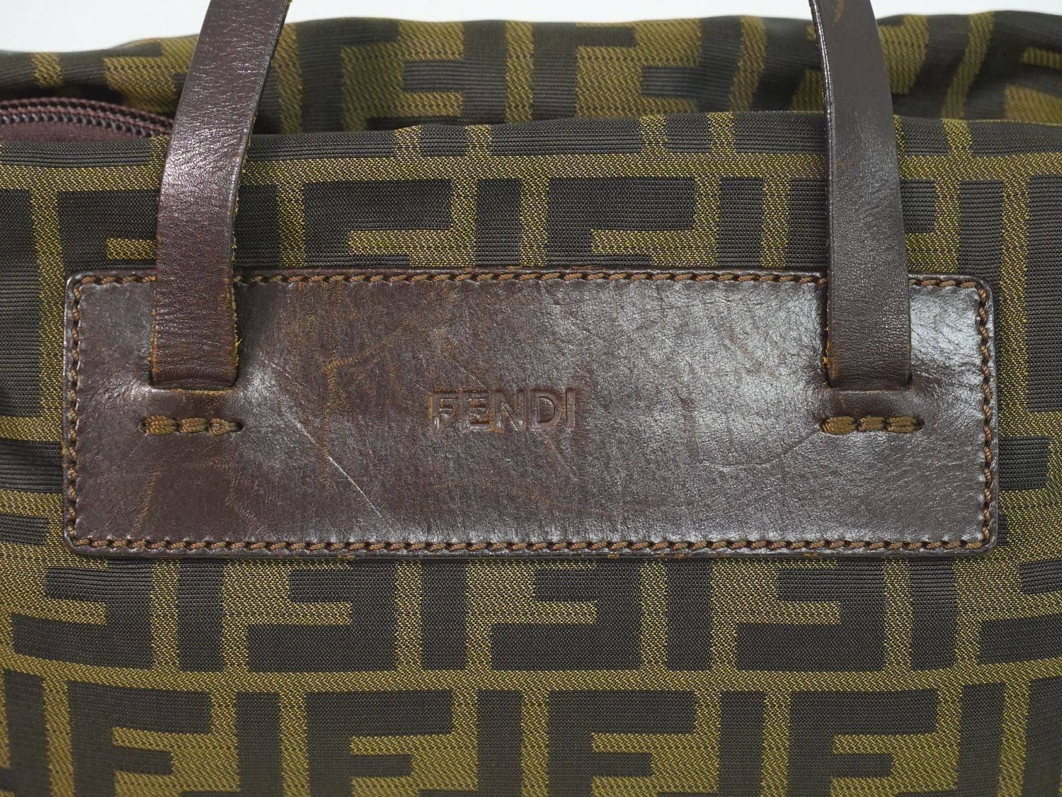 Fendi Zucca Tote Canvas Brown — view 7
