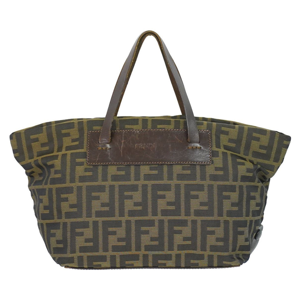 Fendi Zucca Tote Canvas Brown