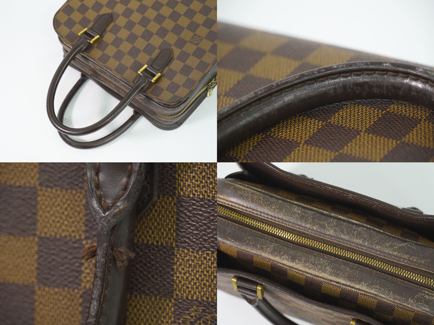 Louis Vuitton LV Triana Damier Ebene Handbag Brown — view 6