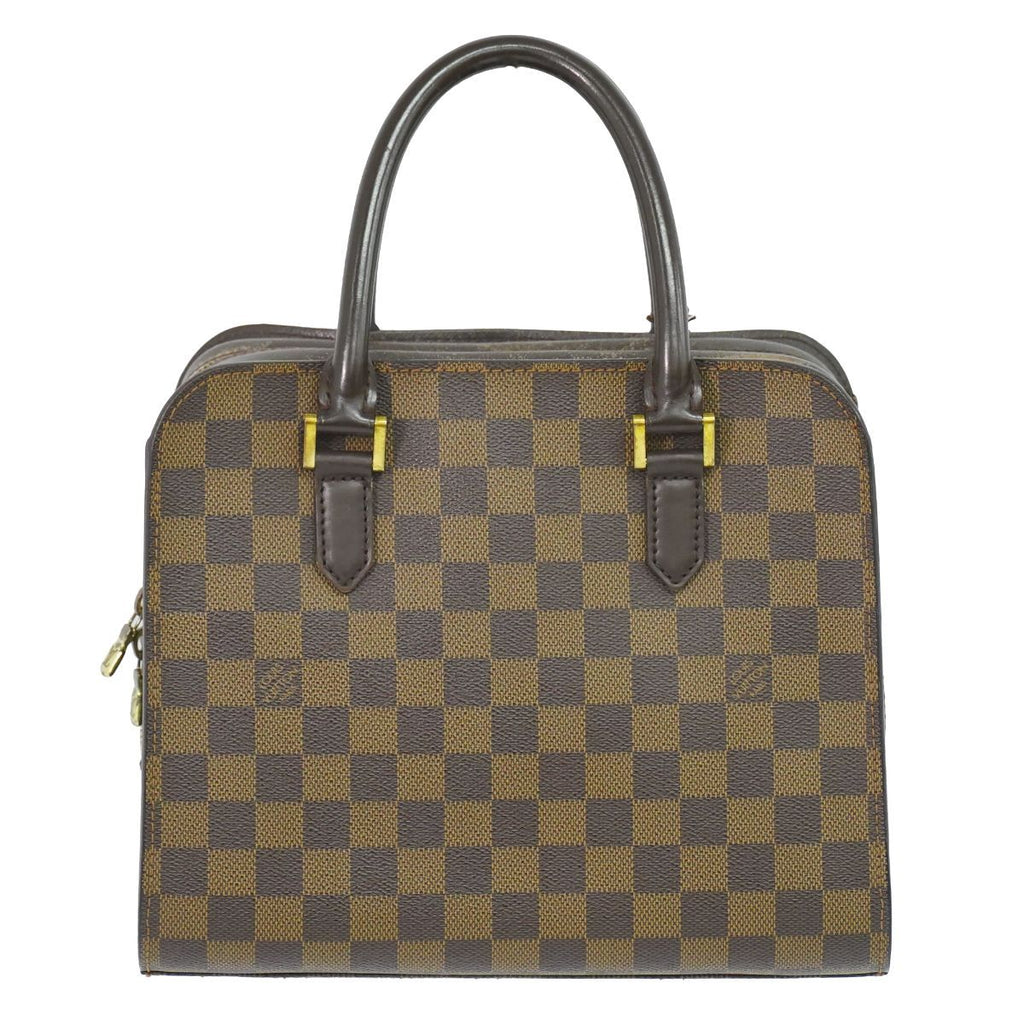 Louis Vuitton LV Triana Damier Ebene Handbag Brown