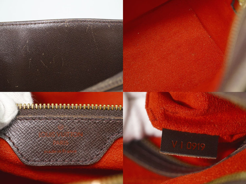 Louis Vuitton LV Triana Damier Ebene Handbag Brown — view 9